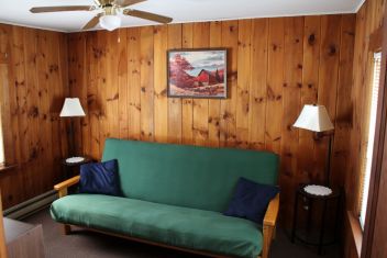 One bedroom cabin living room 